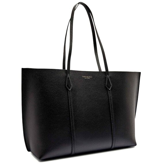 Tory Burch Perry Large Leather Tote – Black - Picture 3 of 10